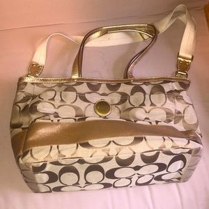 Large coach logo tote bag. Gently used